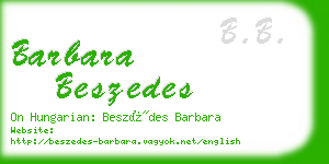 barbara beszedes business card